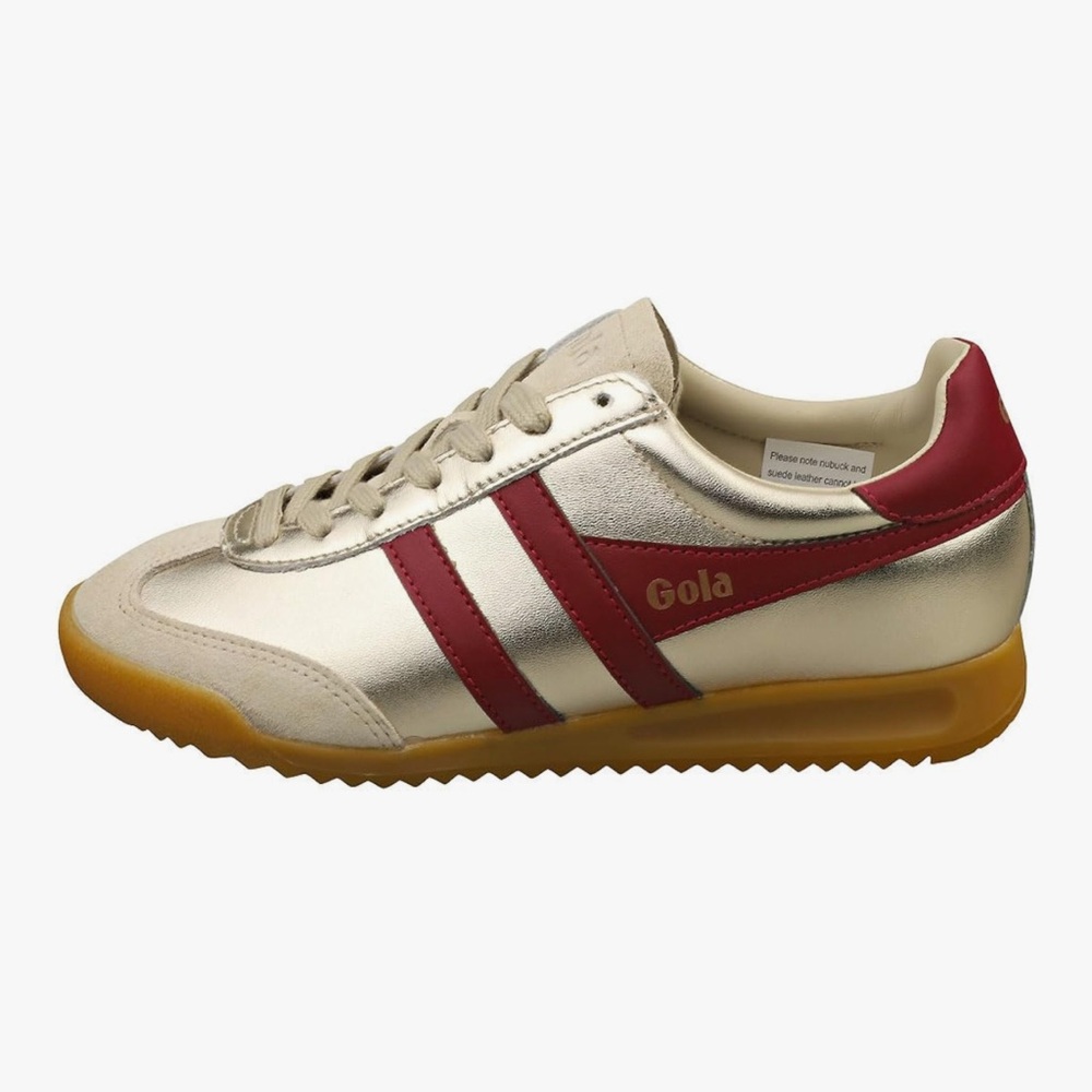 Gola Gold and Maroon Torpedo Sneakers